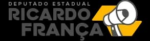 Logo deputado estadual Ricardo França com o simbolo de são paulo e um megafone